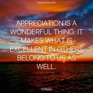 Appreciation
